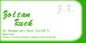 zoltan ruck business card